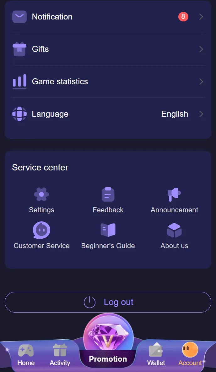 Jai Club customer care and self service center support screen